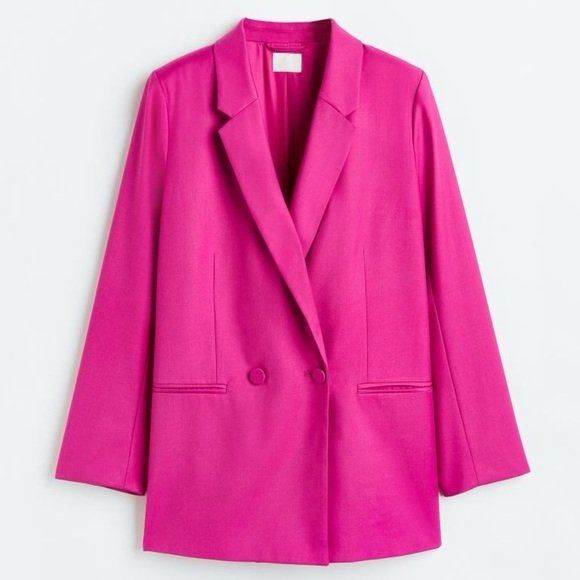 H&M Jackets & Blazers - H&M Barbie Pink Oversized Blazer, Size Small